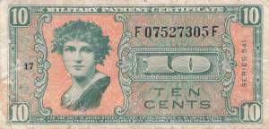USA MPC Series 541 p.M37 10 Cents 1958 F